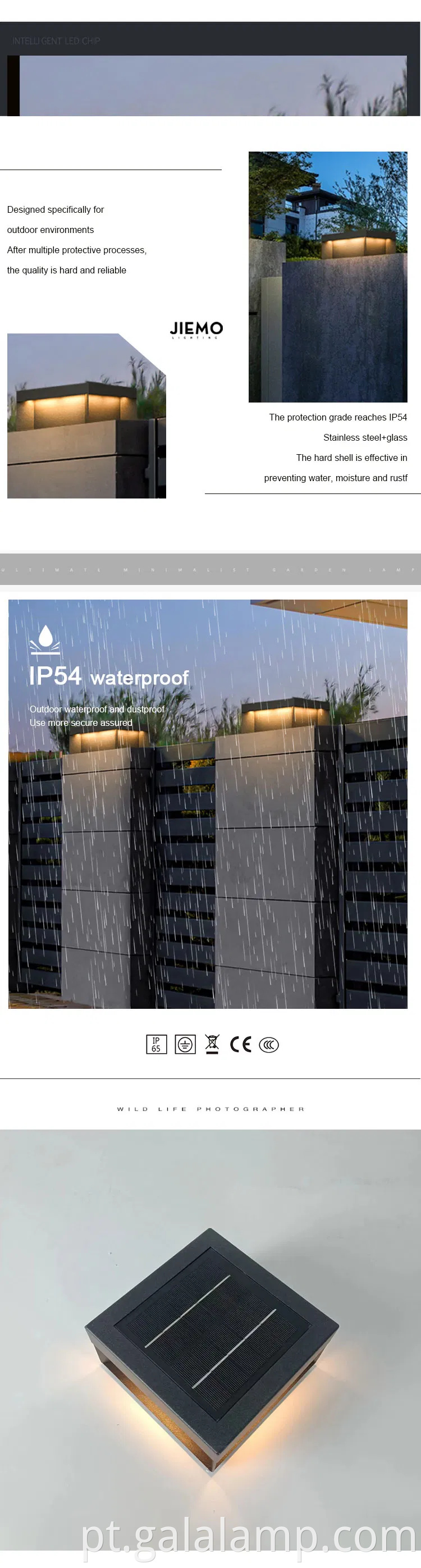 Elegante IP54 Impermeável aço inoxidável LED ILUSTIMENTO AUTO